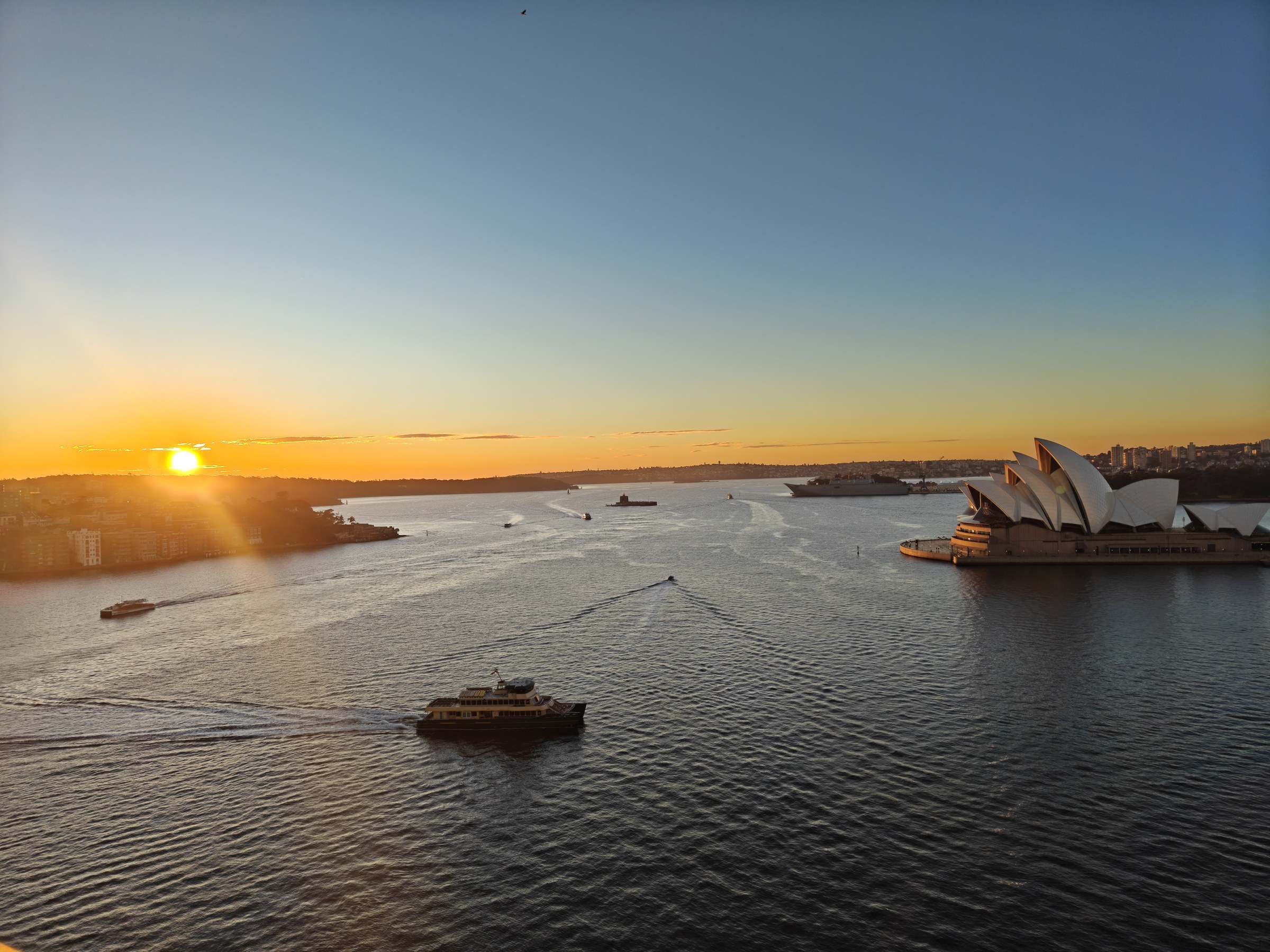 Sunrise over Sydney Harbour and the Opera House